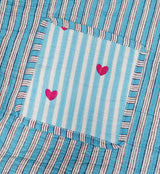 Handblock Printed Cotton Tote Bag with Unique Moon-Shaped Handle- 14x14x6 inches