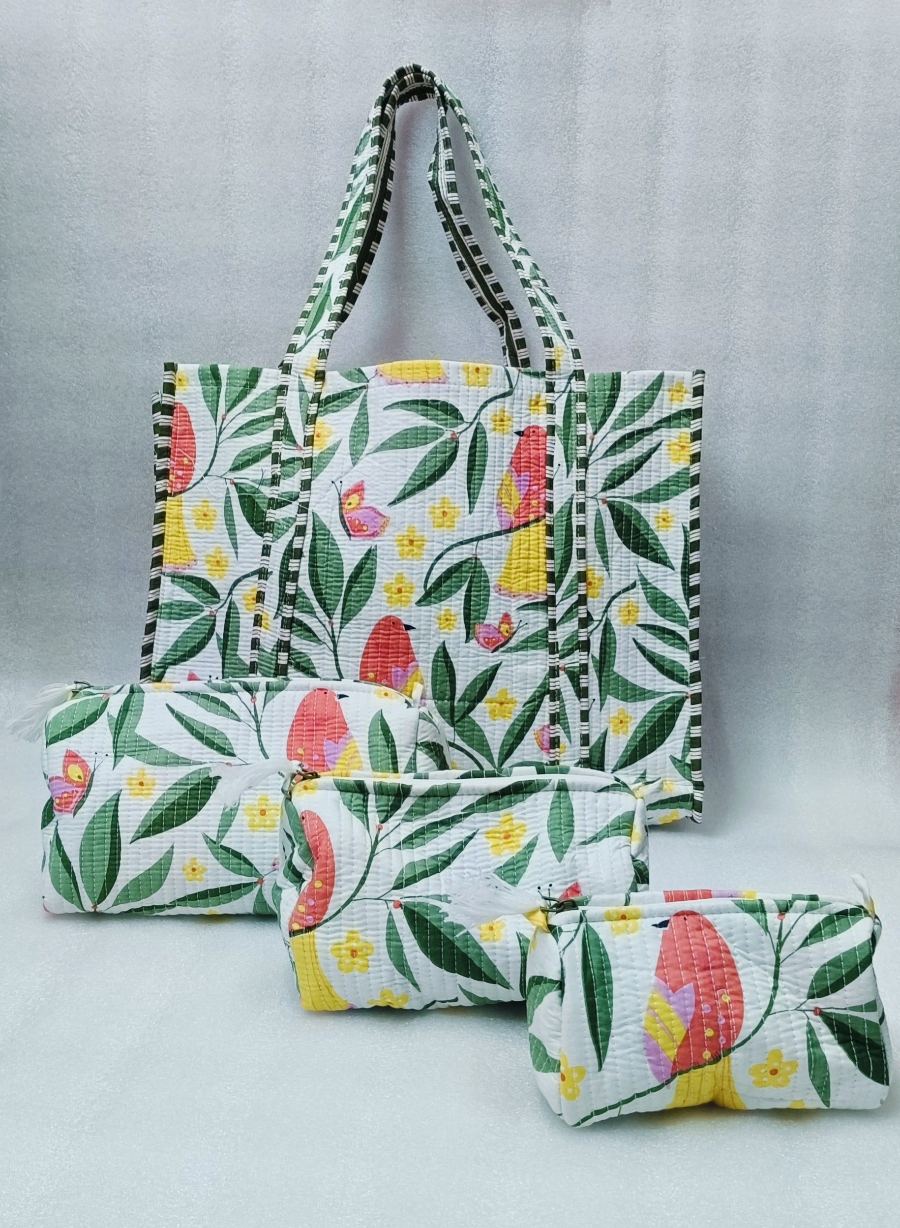 Rakhi Gift Box – Stylish Tote Bag with 3 Coordinated Utility Pouches