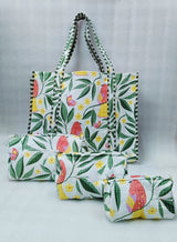 Rakhi Gift Box – Stylish Tote Bag with 3 Coordinated Utility Pouches