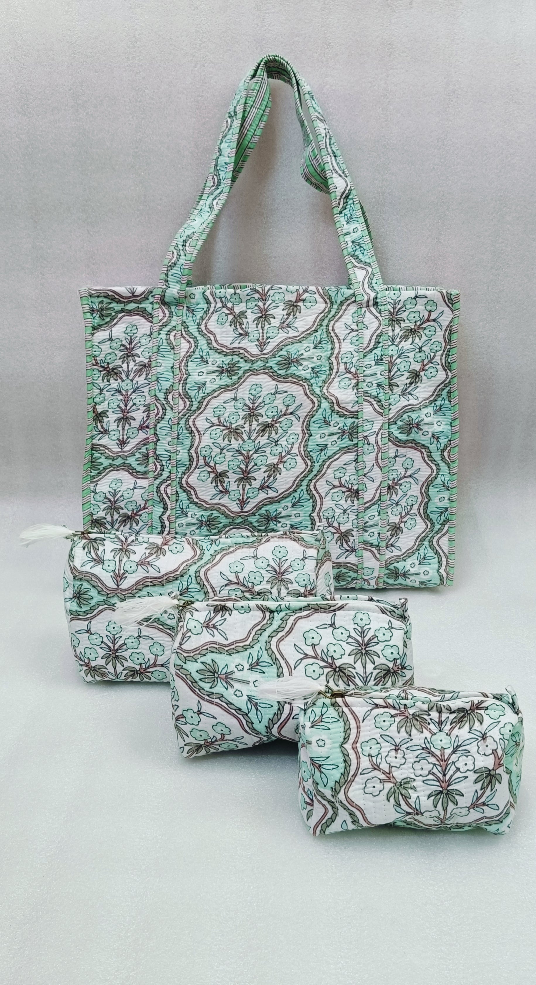 Tote Bag with set of 3 Pouches