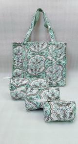 Tote Bag with set of 3 Pouches