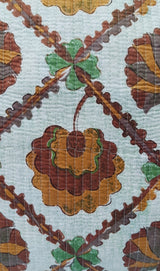 Handblock Printed Quilted Tote Bag without zip/button 17x18x 6 inches