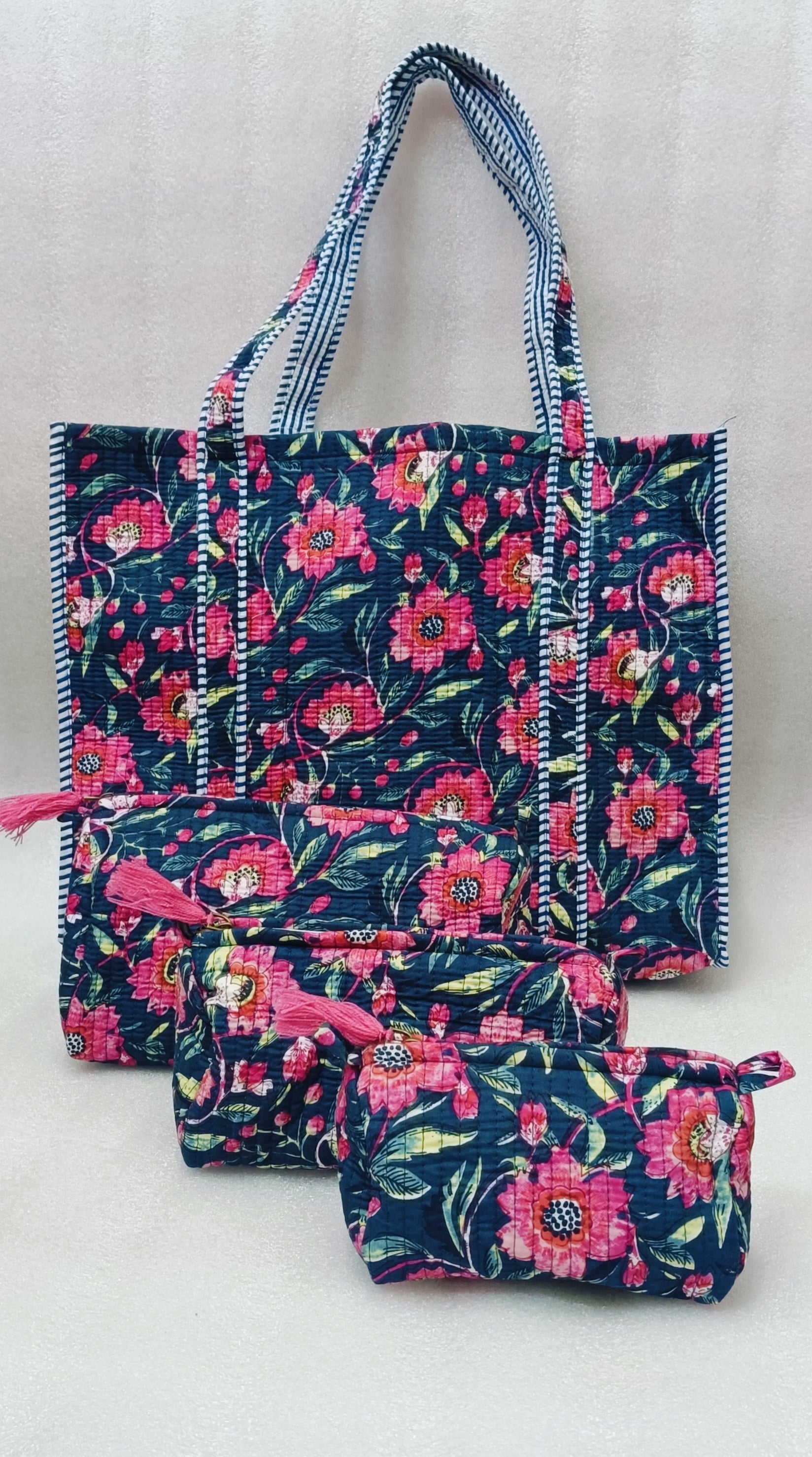 Tote Bag with set of 3 Pouches