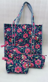 Tote Bag with set of 3 Pouches