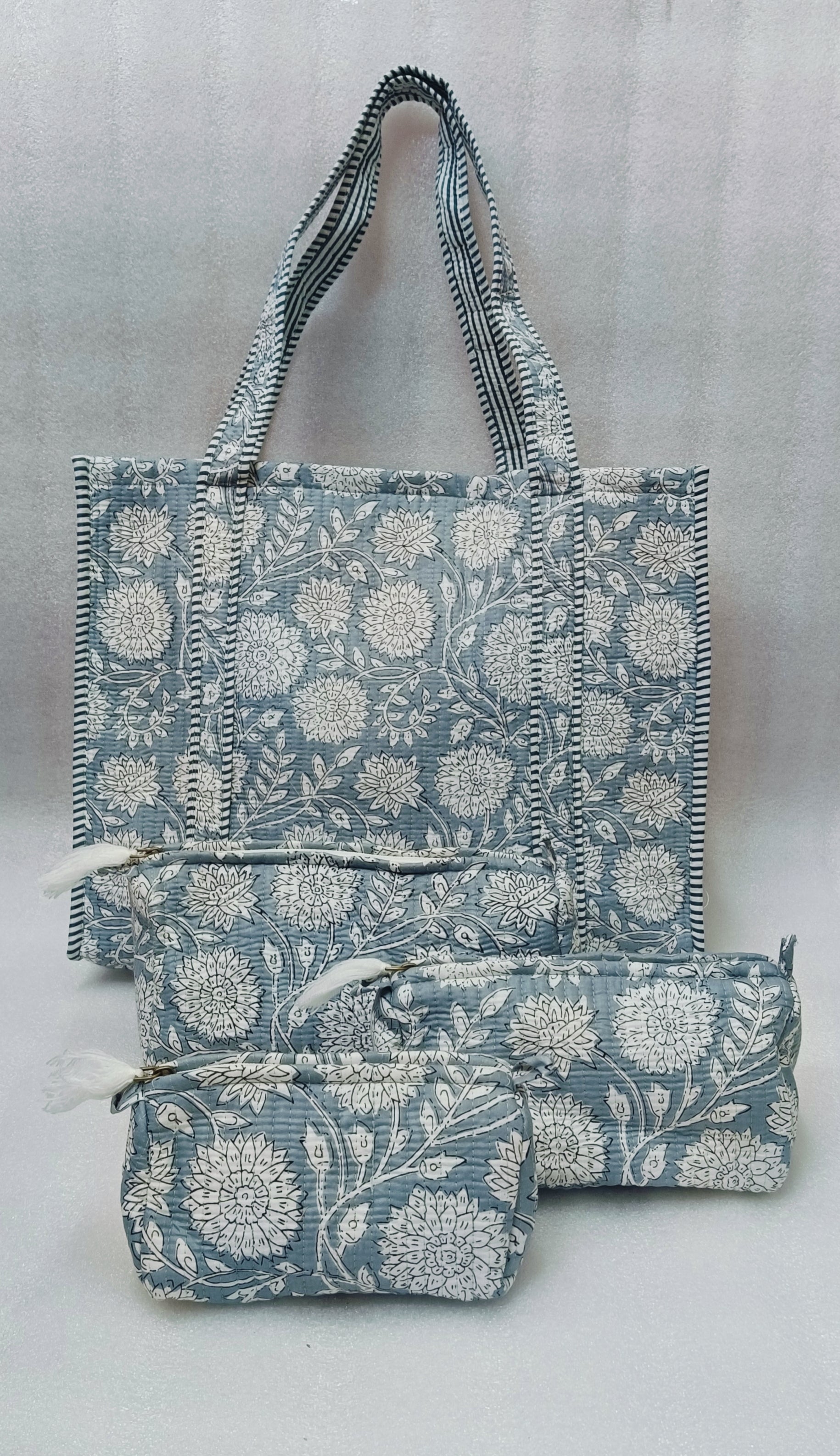 Tote Bag with set of 3 Pouches
