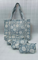Tote Bag with set of 3 Pouches