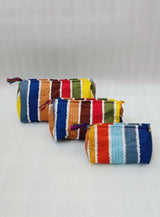 Set of 3 cosmetic bag/pouches with waterproof lining
