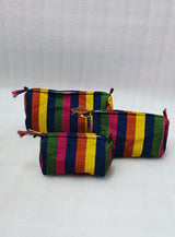 Set of 3 cosmetic bag/pouches with waterproof lining