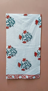 Hand Block Printed Honey Comb Cotton Hand Towel- Set of 2