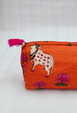 Set of 3 cosmetic bag/pouches with waterproof lining