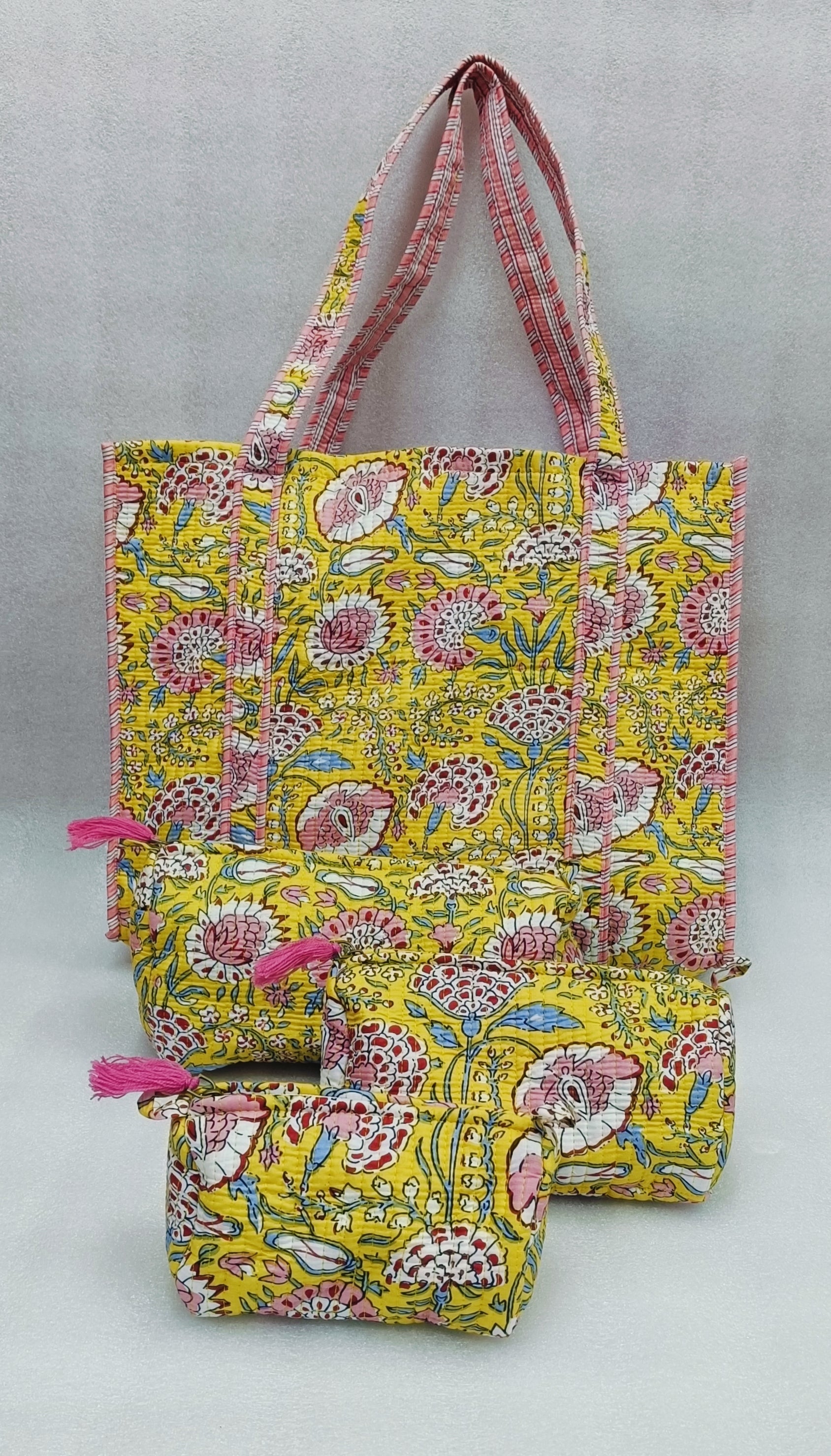 Tote Bag with set of 3 Pouches