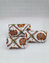 Set of 3 cosmetic bag/pouches with waterproof lining