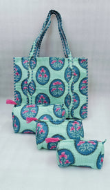 Tote Bag with set of 3 Pouches