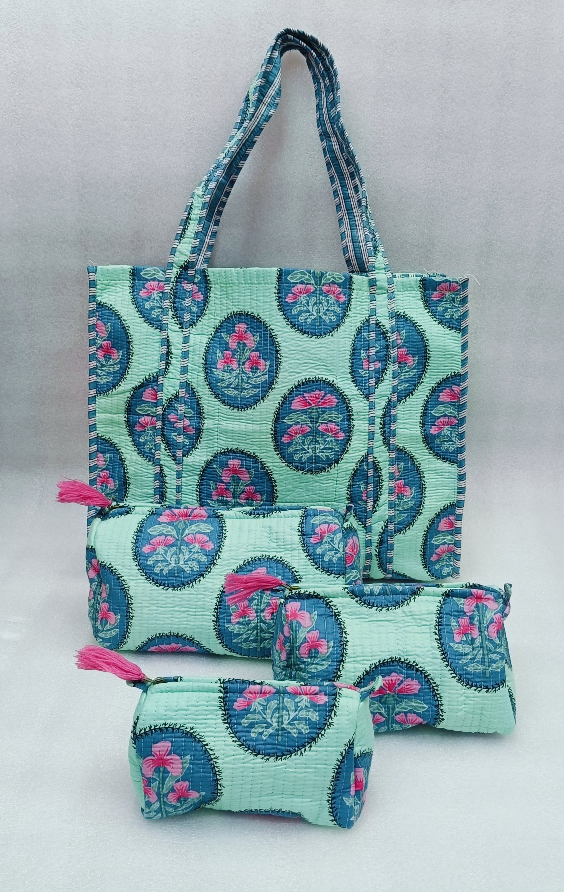 Tote Bag with set of 3 Pouches