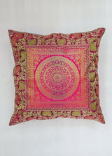 Set of 2 Banarasi Zari Cushion Cover - 16X16 Inches