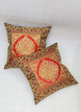 Set of 2 Banarasi Zari Cushion Cover - 16X16 Inches