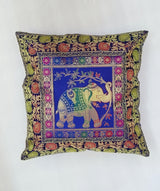 Set of 2 Banarasi Zari Cushion Cover - 16X16 Inches