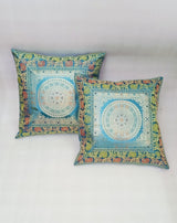 Set of 2 Banarasi Zari Cushion Cover - 16X16 Inches
