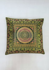 Set of 2 Banarasi Zari Cushion Cover - 16X16 Inches