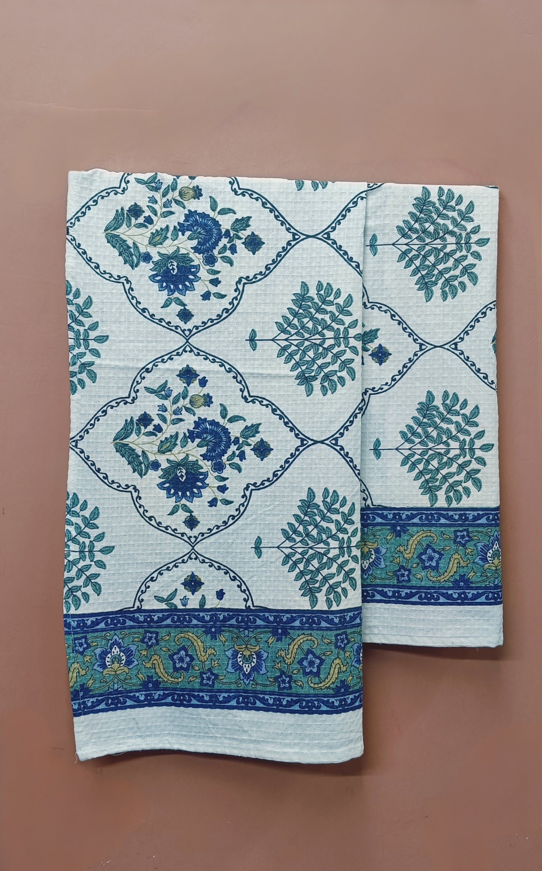 Gift Set - Handblock Printed Towels - 1 Bath + 2 Hand Towels