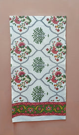 Hand Block Printed Honey Comb Cotton Hand Towel- Set of 2