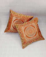 Set of 2 Banarasi Zari Cushion Cover - 16X16 Inches