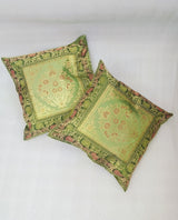 Set of 2 Banarasi Zari Cushion Cover - 16X16 Inches