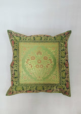 Set of 2 Banarasi Zari Cushion Cover - 16X16 Inches