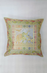 Set of 2 Banarasi Zari Cushion Cover - 16X16 Inches