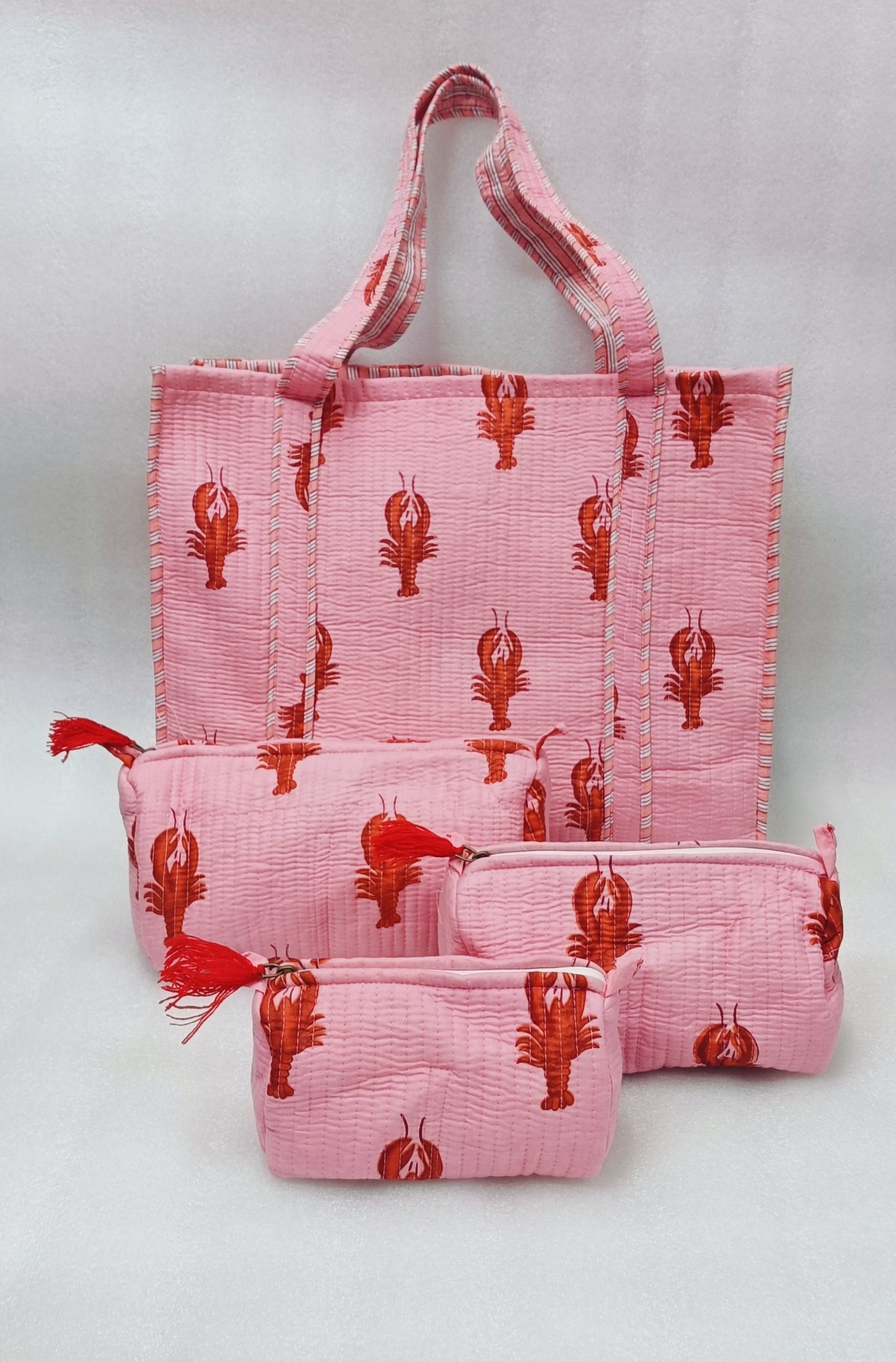 Tote Bag with set of 3 Pouches
