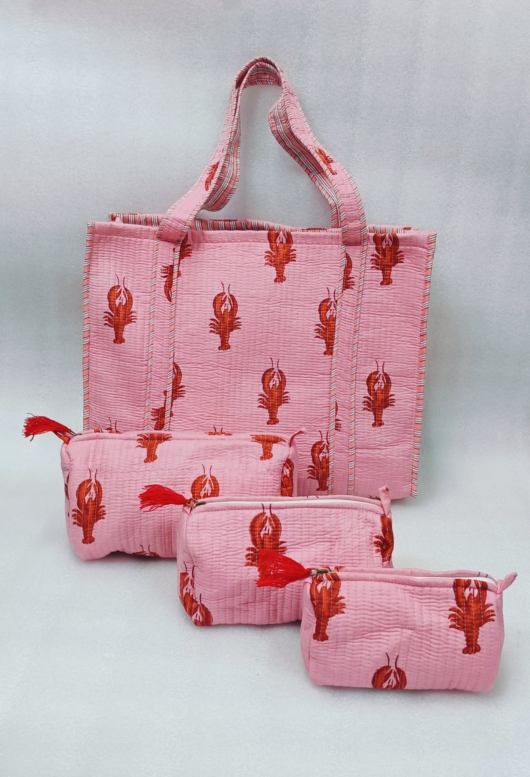 Tote Bag with set of 3 Pouches