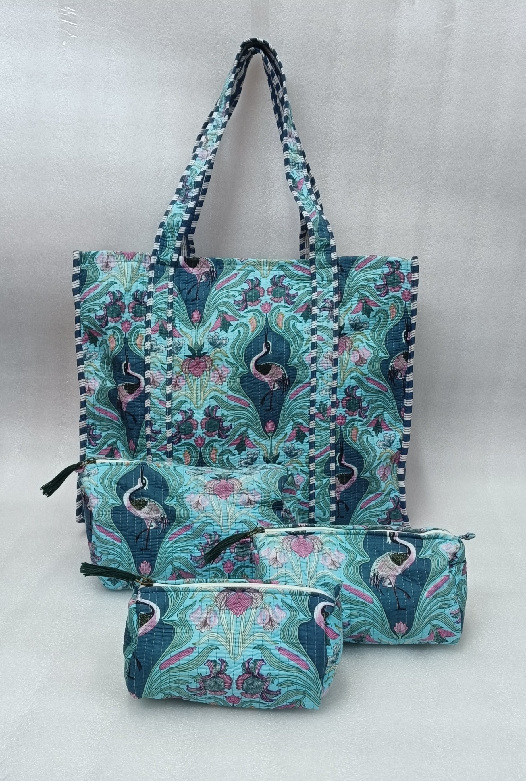 Tote Bag with set of 3 Pouches