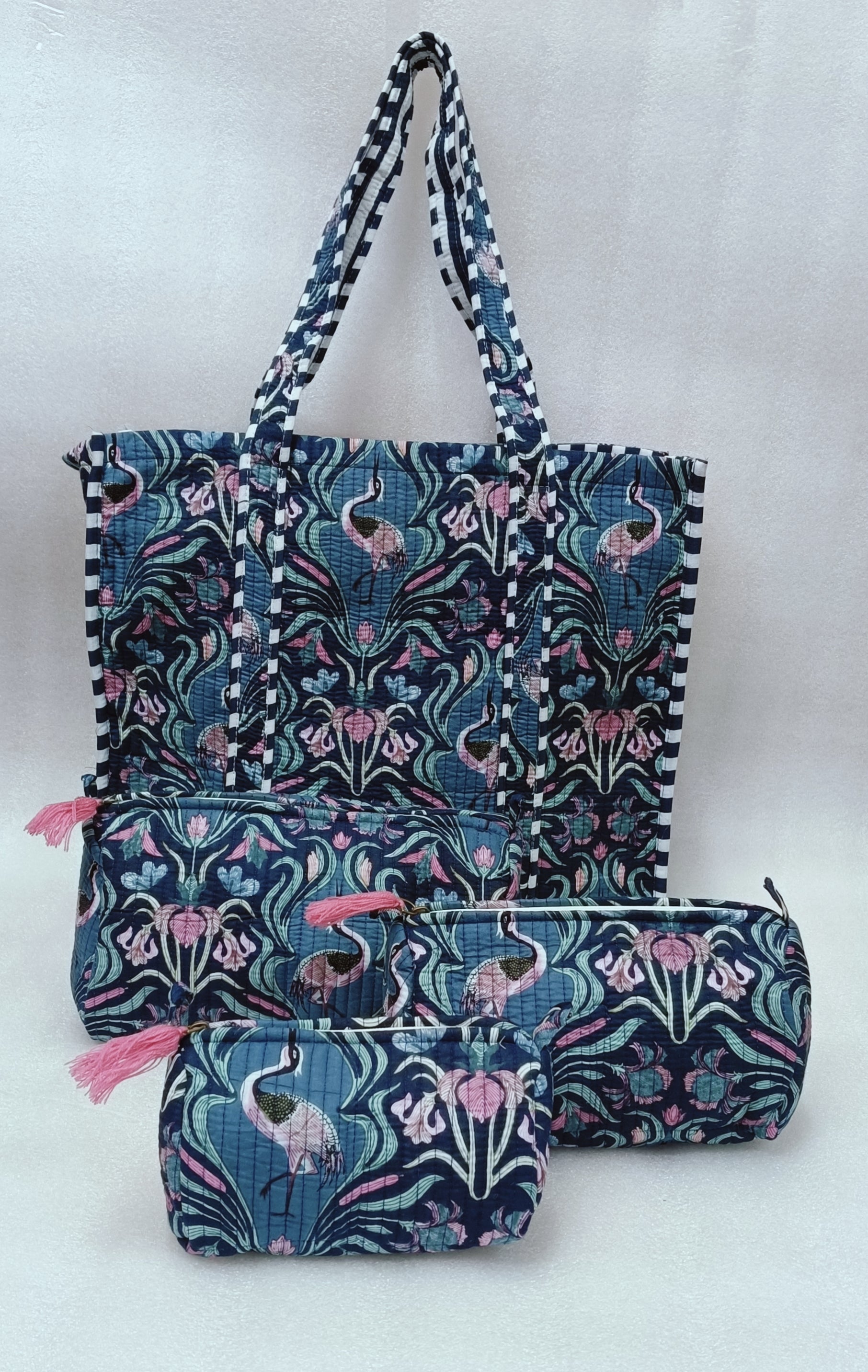 Tote Bag with set of 3 Pouches