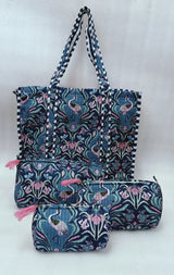 Tote Bag with set of 3 Pouches
