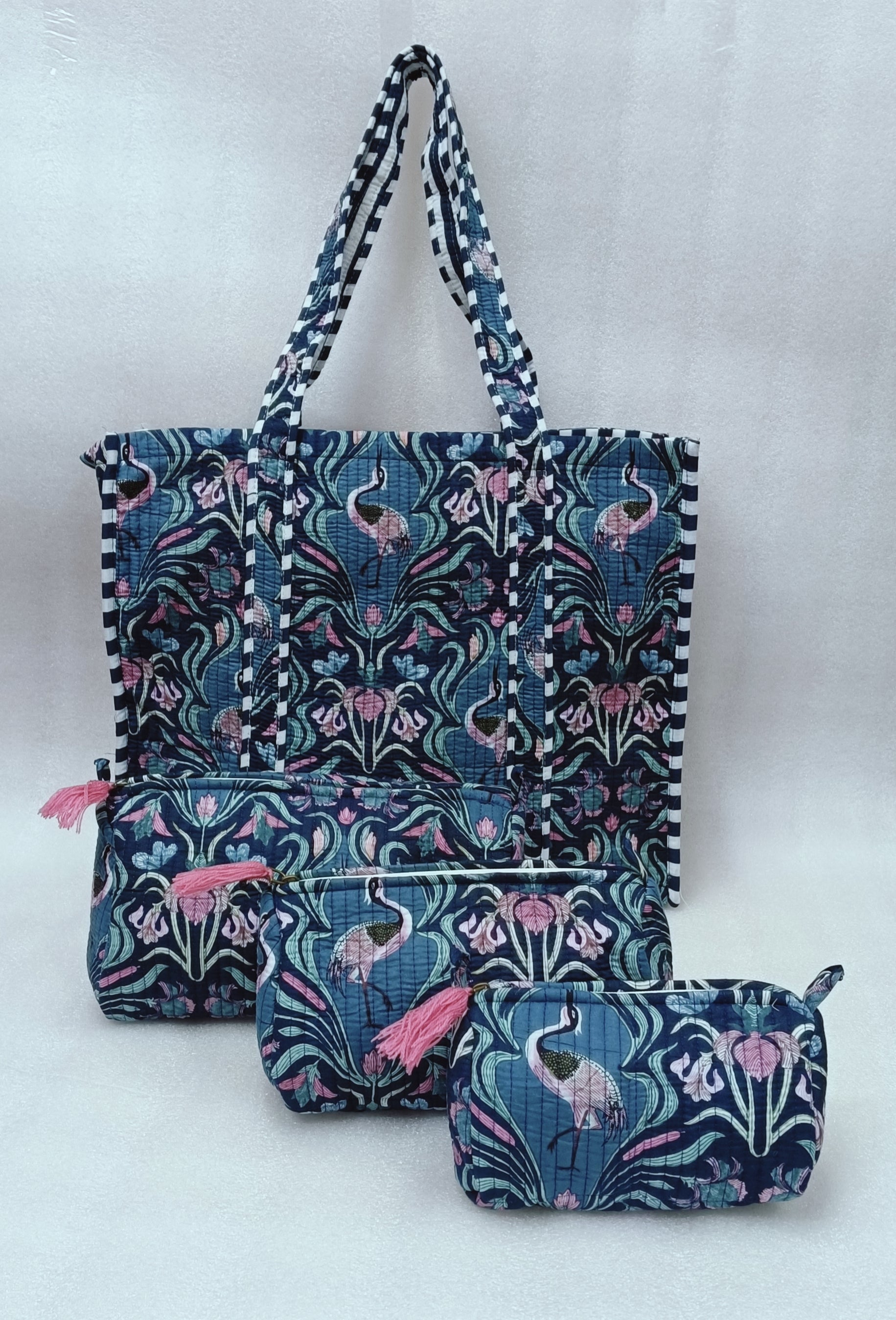 Tote Bag with set of 3 Pouches