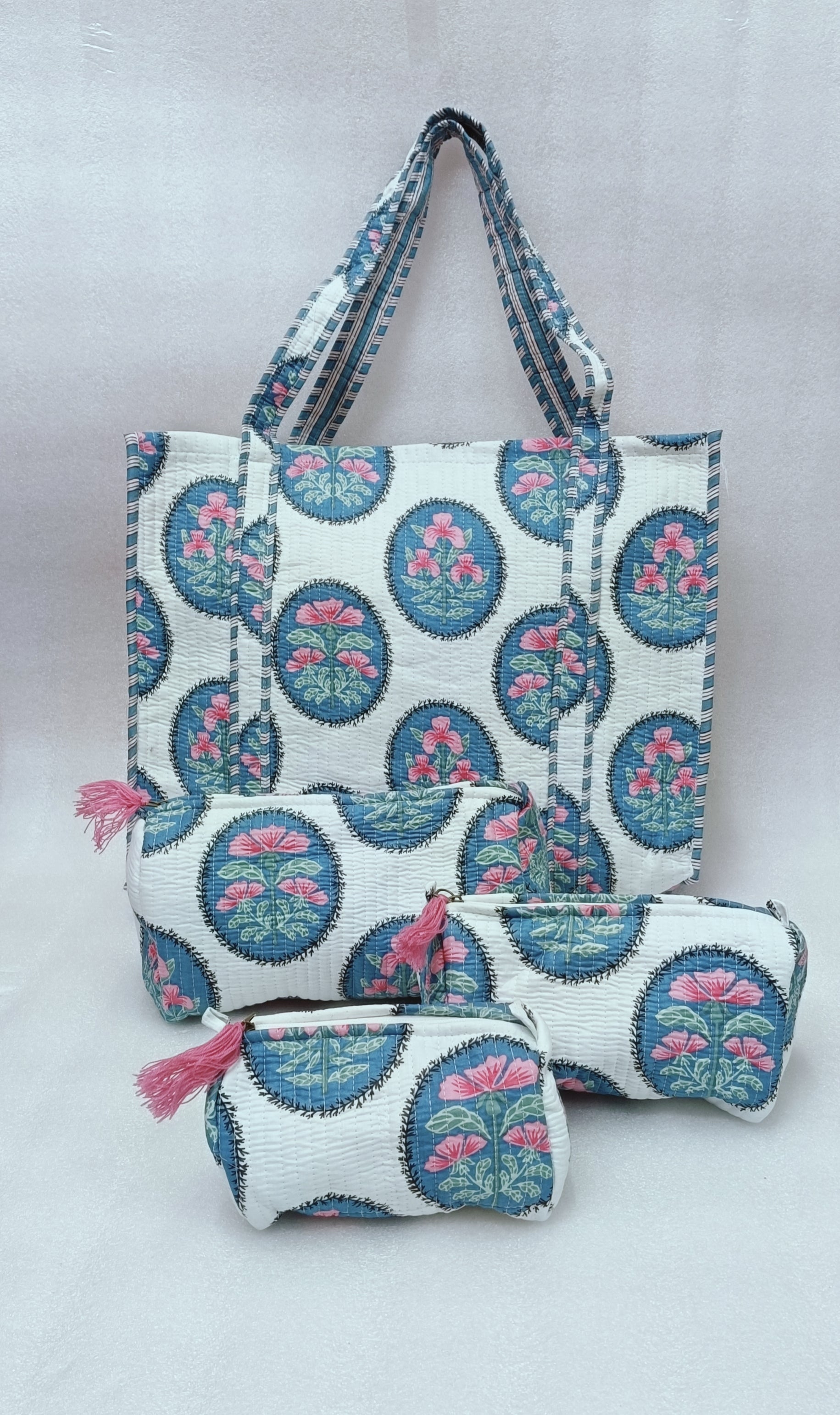 Tote Bag with set of 3 Pouches