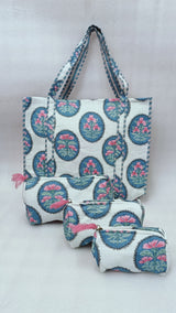 Tote Bag with set of 3 Pouches