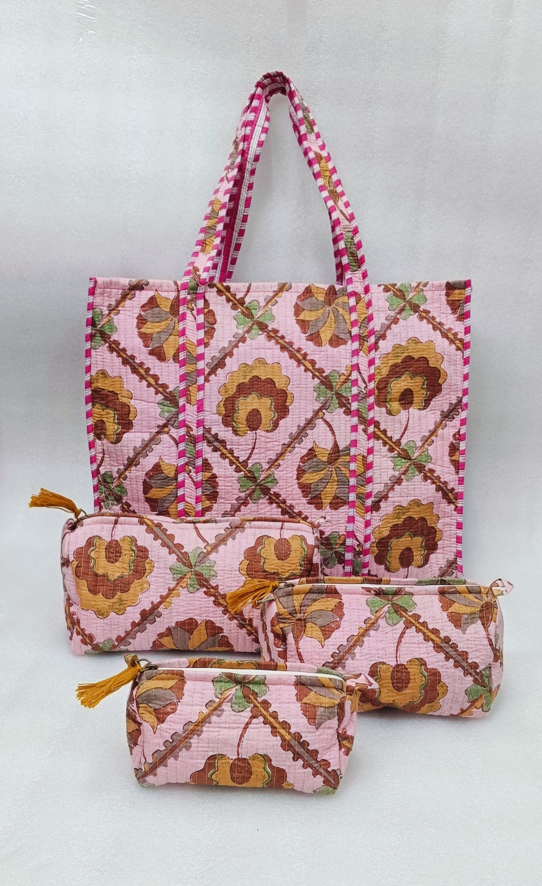 Tote Bag with set of 3 Pouches