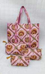 Tote Bag with set of 3 Pouches
