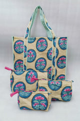 Tote Bag with set of 3 Pouches