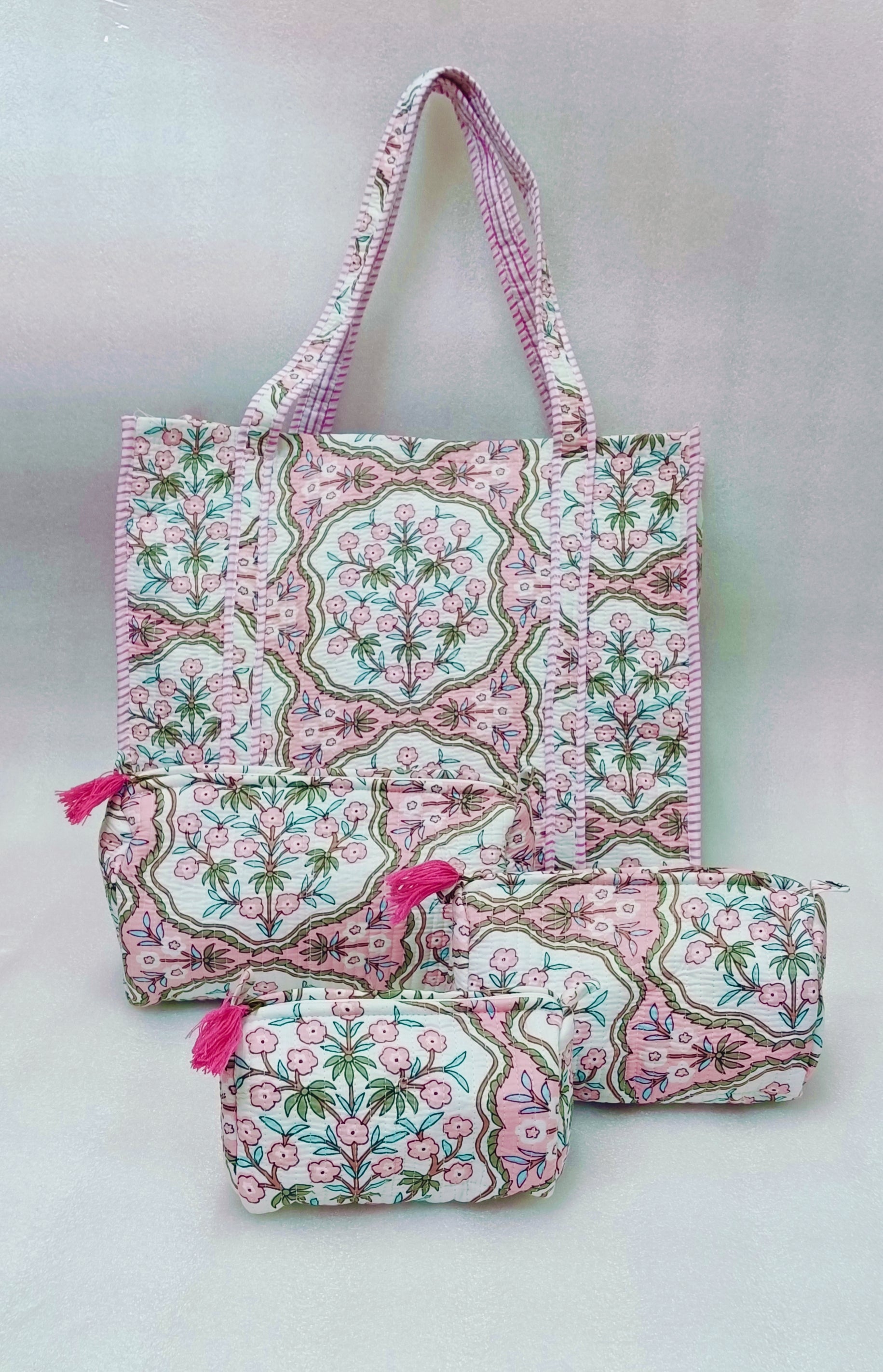 Tote Bag with set of 3 Pouches