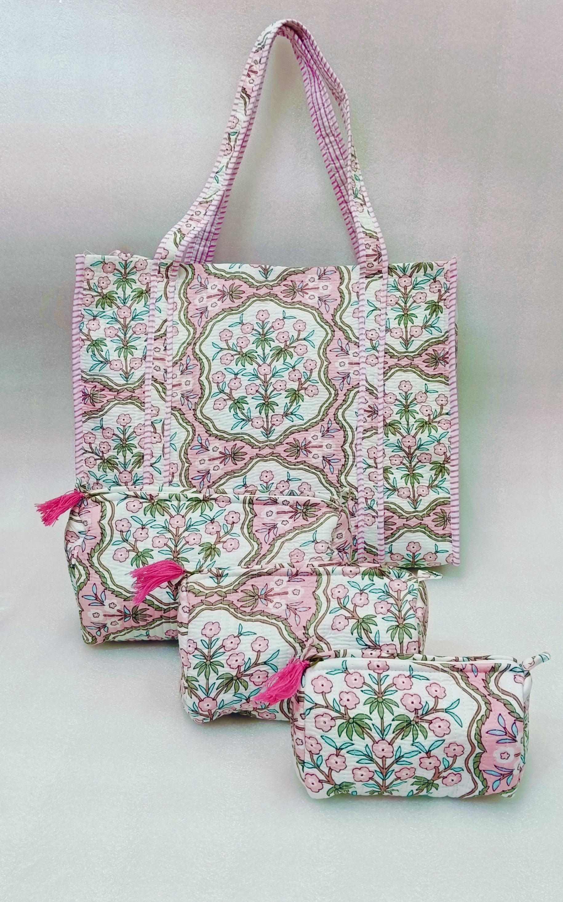 Tote Bag with set of 3 Pouches