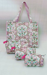 Tote Bag with set of 3 Pouches