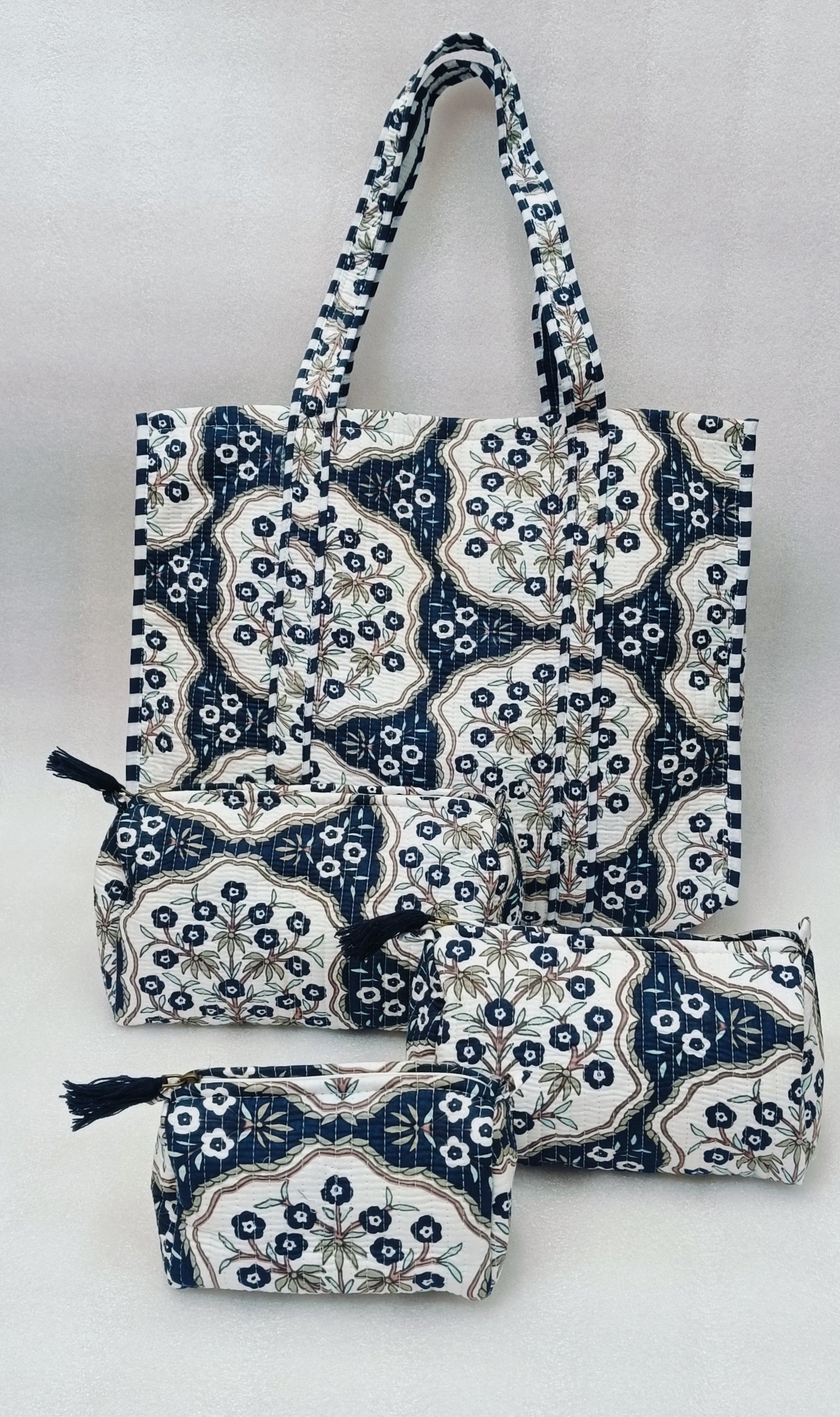 Tote Bag with set of 3 Pouches