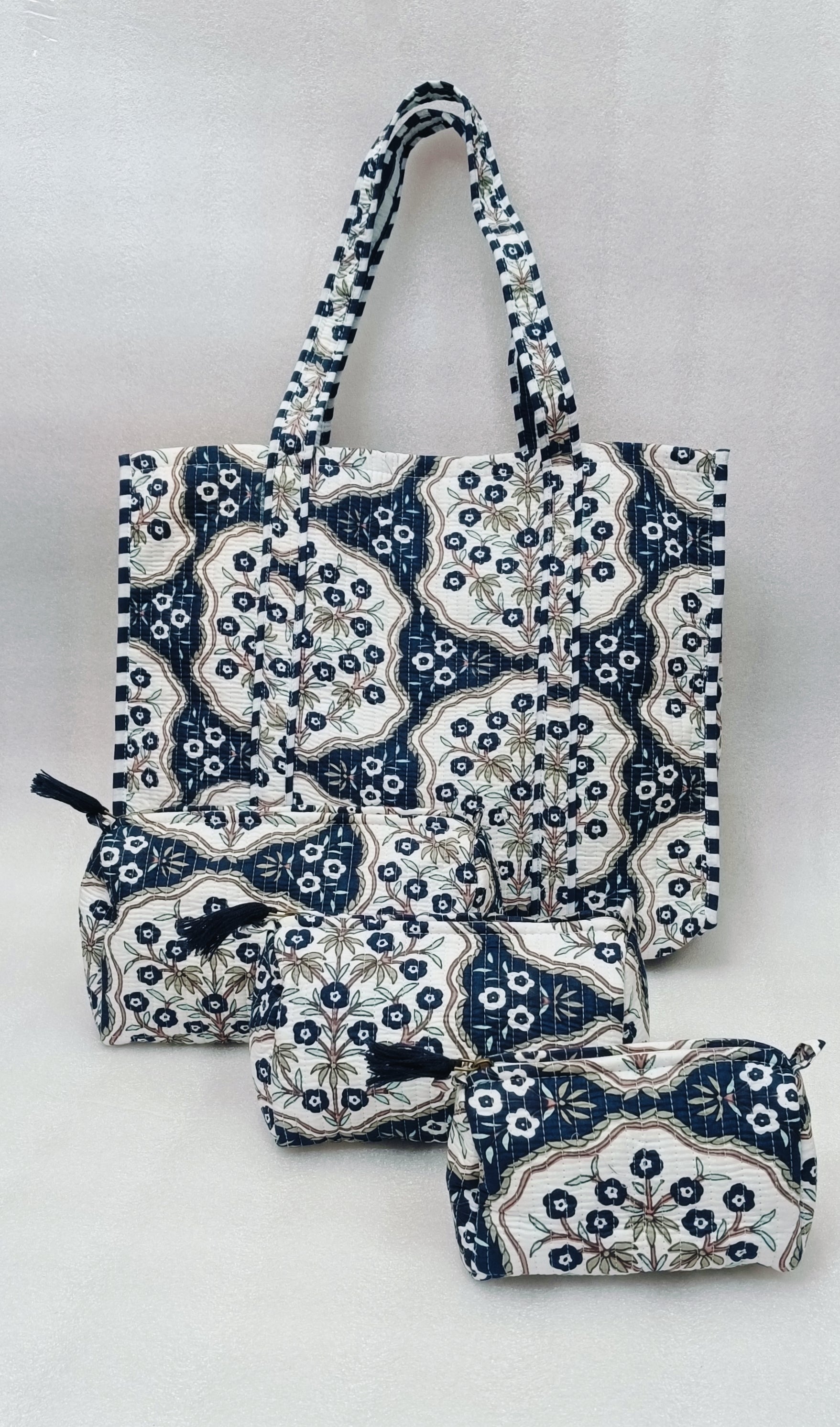 Tote Bag with set of 3 Pouches
