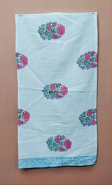 Hand Block Printed Honey Comb Cotton Hand Towel- Set of 2
