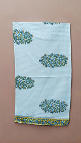 Hand Block Printed Honey Comb Cotton Hand Towel- Set of 2