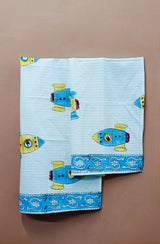 Hand Block Printed Honey Comb Cotton Hand Towel- Set of 2