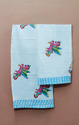 Hand Block Printed Honey Comb Cotton Hand Towel- Set of 2
