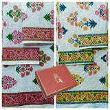 His & Her Towel Gift Set - Handblock Printed Towels - 2 Bath + 4 Hand Towels in 2 designs